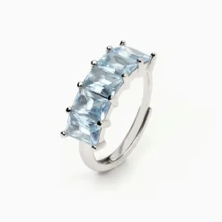 Mabina - Anello donna in argento con acquemarine sintetiche