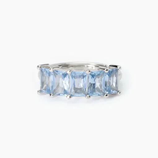 Mabina - Anello donna in argento con acquemarine sintetiche