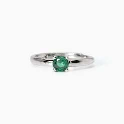 Mabina - Anello donna in argento con smeraldo sintetico