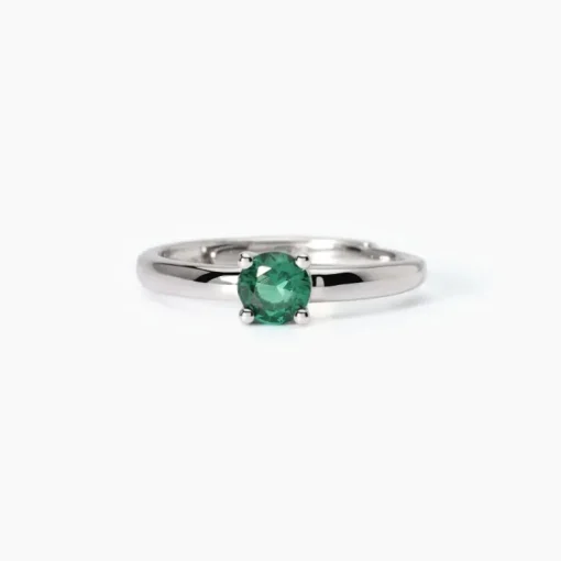 Mabina - Anello donna in argento con smeraldo sintetico