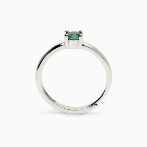 Mabina - Anello donna in argento con smeraldo sintetico