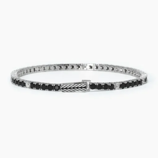 Mabina Bracciale tennis bianco e nero TENNIS CLUB