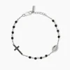 Mabina - Bracciale uomo in argento con croce e Madonnina