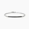 Mabina - Bracciale uomo in argento con piastra e zirconi