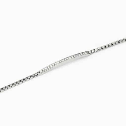 Mabina - Bracciale uomo in argento con zirconi bianchi
