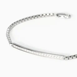 Mabina - Bracciale uomo in argento con zirconi bianchi