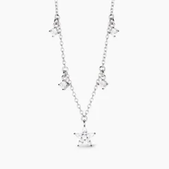 Mabina - Collana Girocollo in argento con ciondolo fiore INCANTESIMO