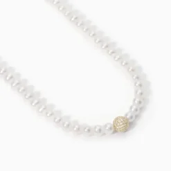 Mabina - Collana Girocollo dorato con perle MAMMA MIA
