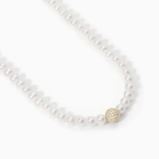 Mabina - Collana Girocollo dorato con perle MAMMA MIA