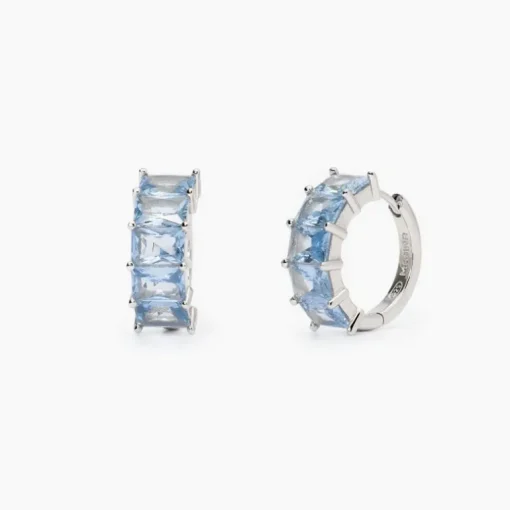 Mabina - Orecchini in argento con acquamarina sintetica