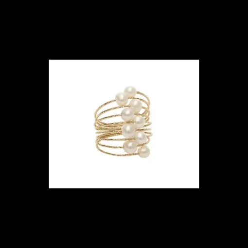 Magic Wire - MAGICO anello perle bianche