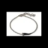 MANO J - BRACCIALE CHARMS CON CORNETTO IN TITANIO, 5 BLACK E CATENA