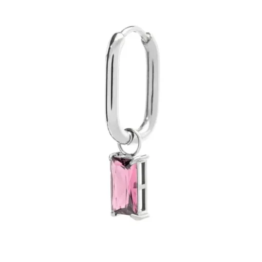 Marlù Orecchino ovale con zircone baguette