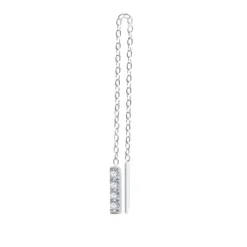 Marlù Orecchino pendente catena cutting cross e pendente con zirconi