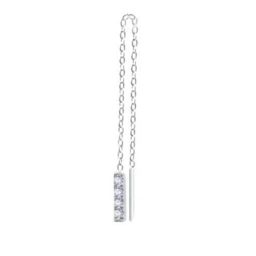 Marlù Orecchino pendente catena cutting cross e pendente con zirconi