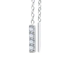 Marlù Orecchino pendente catena cutting cross e pendente con zirconi