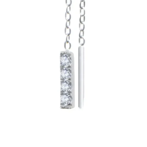 Marlù Orecchino pendente catena cutting cross e pendente con zirconi