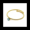 Marlù - Anello con cristallo azzurro pvd oro