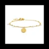 Marlù - BRACCIALE CATENA CON CRISTALLI E SFERE PENDENTE INFINITO CRISTALLI BIANCHI PVD ORO