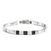 Marlù - BRACCIALE EMATITE ACCIAIO CRISTALLO NERO