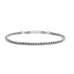 Marlù Bracciale ematite sfaccettata e liscia