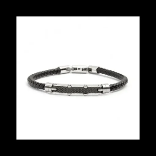 Marlù - BRACCIALE INSERTI NERI E SMALTO NERO