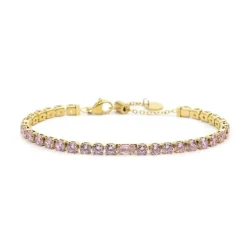 Marlù - Bracciale tennis 4mm con zircone centrale