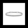 Marlù - BRACCIALE TENNIS ZIRCONI BIANCHI 2,5MM CON CATENA GRUMETTA ACCIAIO