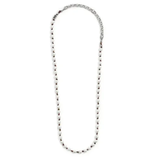 Marlù - Collana cordino marrone con perle