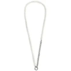 Marlù - Collana perle con catena a sfere