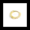 Marlù - MONO ORECCHINO CERCHIO PVD ORO 13MM CRISTALLI BIANCHI