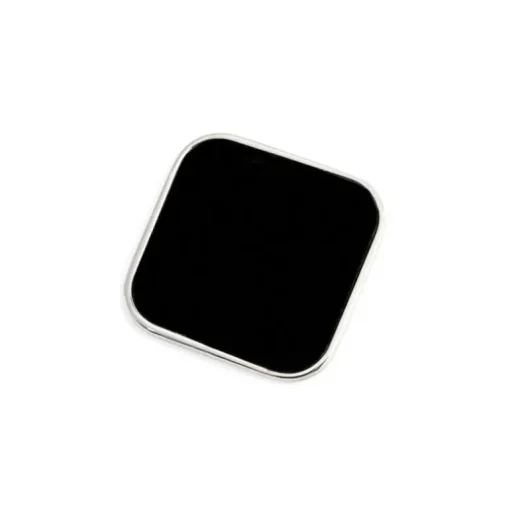 Marlù Piastrina quadrata smalto nero changy