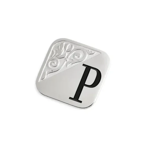 Marlù Piastrina quadrata con lettera changy