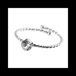 Marlù ANELLO SOLITARIO SWAROVSKY 4MM BIANCO