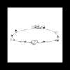 Marlù- Bracciale Cuore Madreperla Con Pendenti Ematite E Cristalli Acciaio