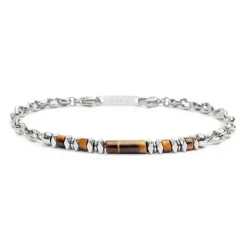 Marlù Bracciale elementi in pietra ed elementi in ematite catena marine