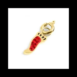 Marlù CIONDOLO PVD ORO STRASS ROSSI CORNO