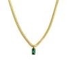 Marlù Collana catena snake cristallo baguette centrale