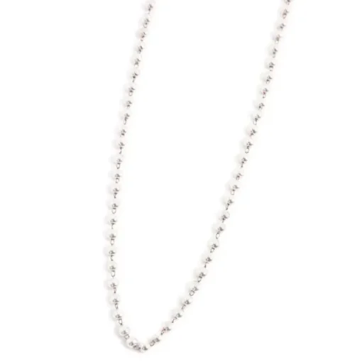 Marlù COLLANA CON PERLE 3.30MM CATENA 50CM PVD ROSE'