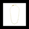 Marlù COLLANA ORO 45CM CON CRISTALLI BIANCHI E SFERE