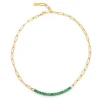 Marlù Collana tennis centrale cristalli baguette