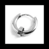 Marlù MONO ORECCHINO ACCIAIO LUCIDO CERCHIO 16MM CON ANELLO