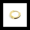 Marlù MONO ORECCHINO CERCHIO PVD ORO 13MM CRISTALLI NERI