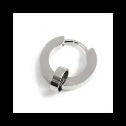 Marlù MONO ORECCHINO CERCHIO ACCIAIO 14MM SP 2,30MM CON ANELLO