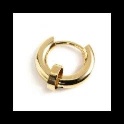 Marlù MONO ORECCHINO PVD ORO CERCHIO 16MM CON ANELLO