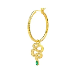 Marlù Orecchino a cerchio serpente con zircone