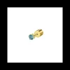 MARLU’ - ORECCHINO CON ZIRCONE ACQUAMARINA 3MM PVD ORO
