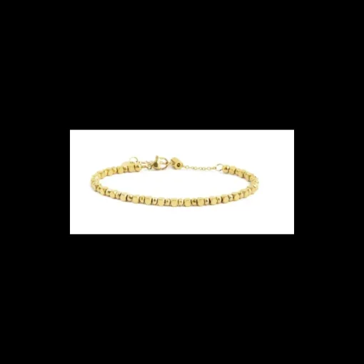 MARLU'-BRACCIALE EMATITE CUBICA PVD ORO