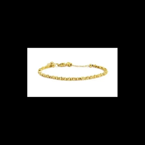 MARLU'-BRACCIALE EMATITE DIAGONALE PVD ORO