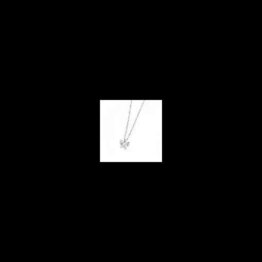 MARLU'-COLLANA FARFALLA ACCIAIO CON STRASS